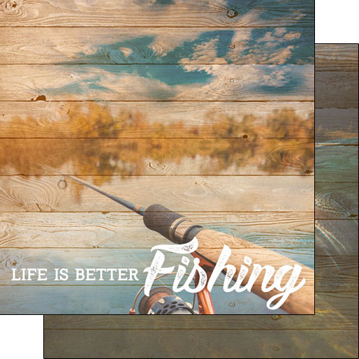 Stamping Station - Life is Better Fishing Paper